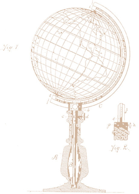line drawing image of globe